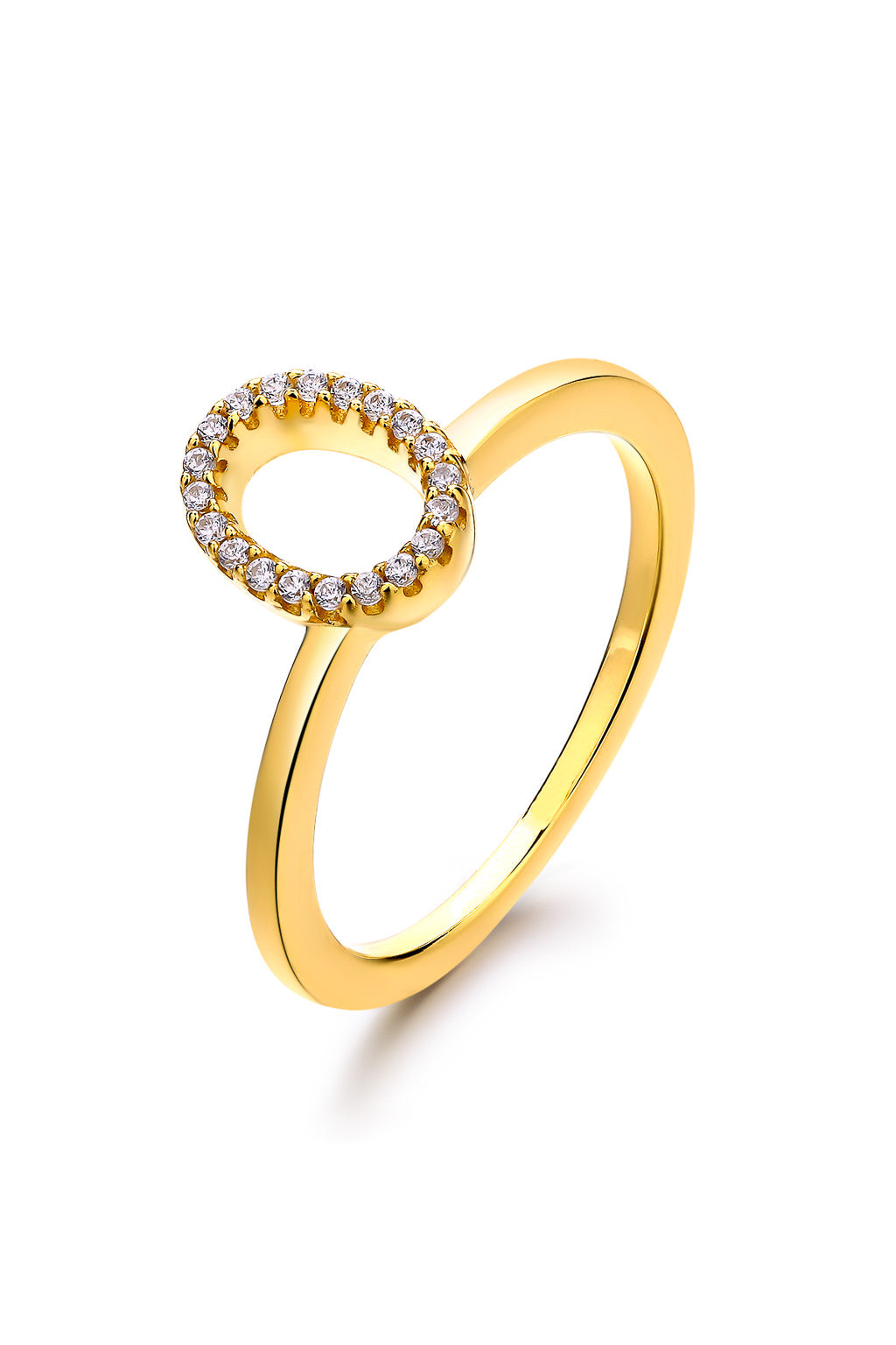 Emoji Surprise Surprise Gold Plated Silver Ring