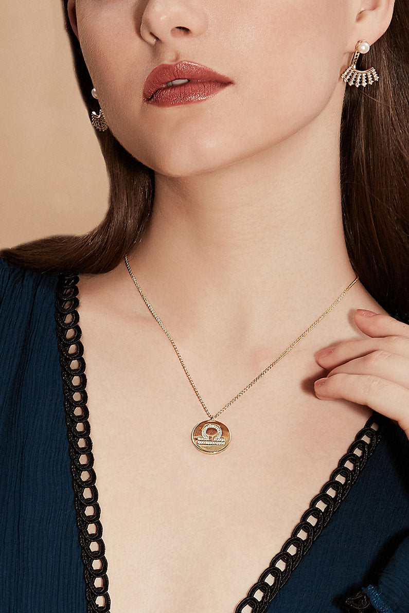 Gold Plated Silver Zodiac Necklace - leo - AVILIO DEMI FINE JEWELLERY