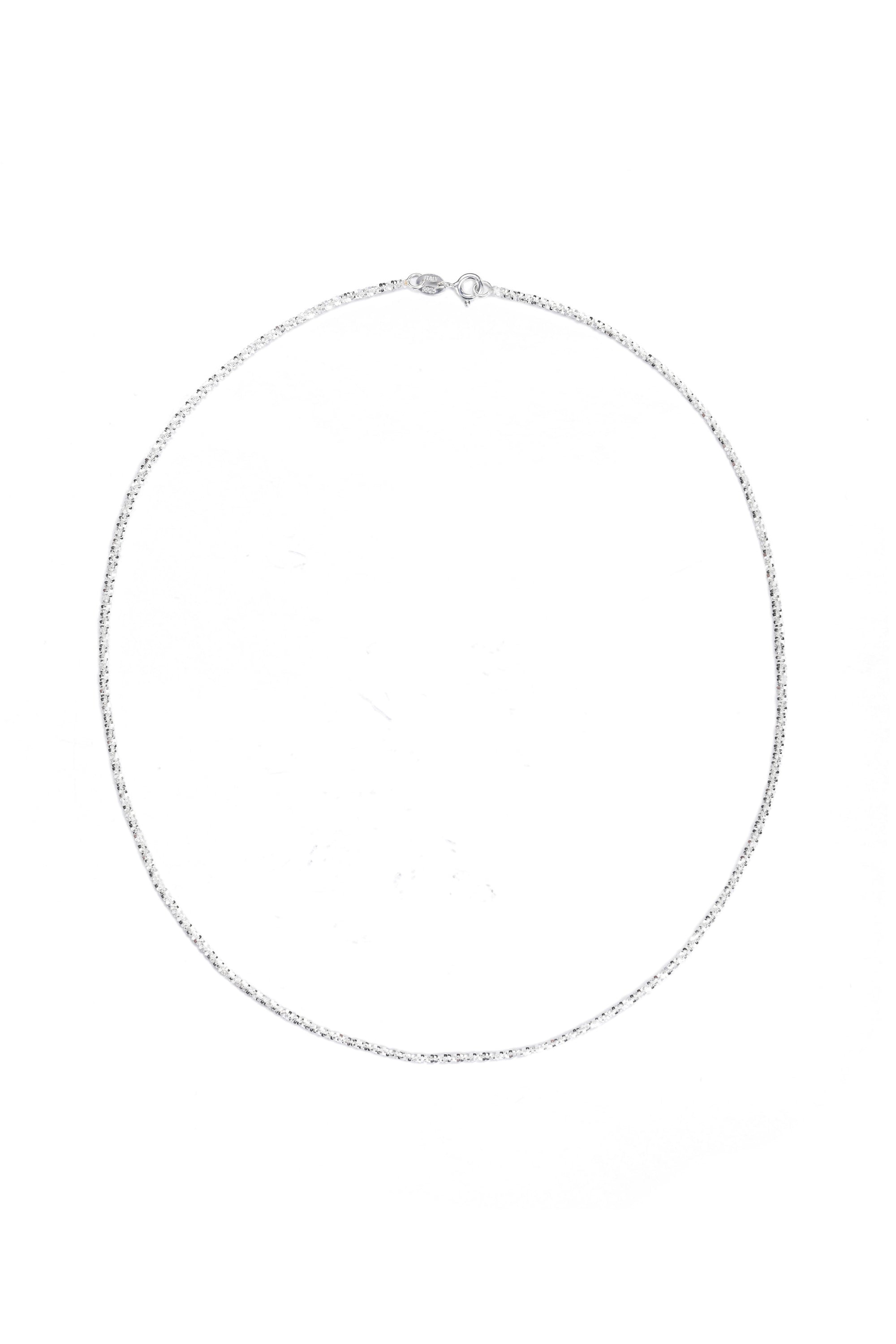 Handmade Snowflake Choker Necklace Sterling Silver White Background