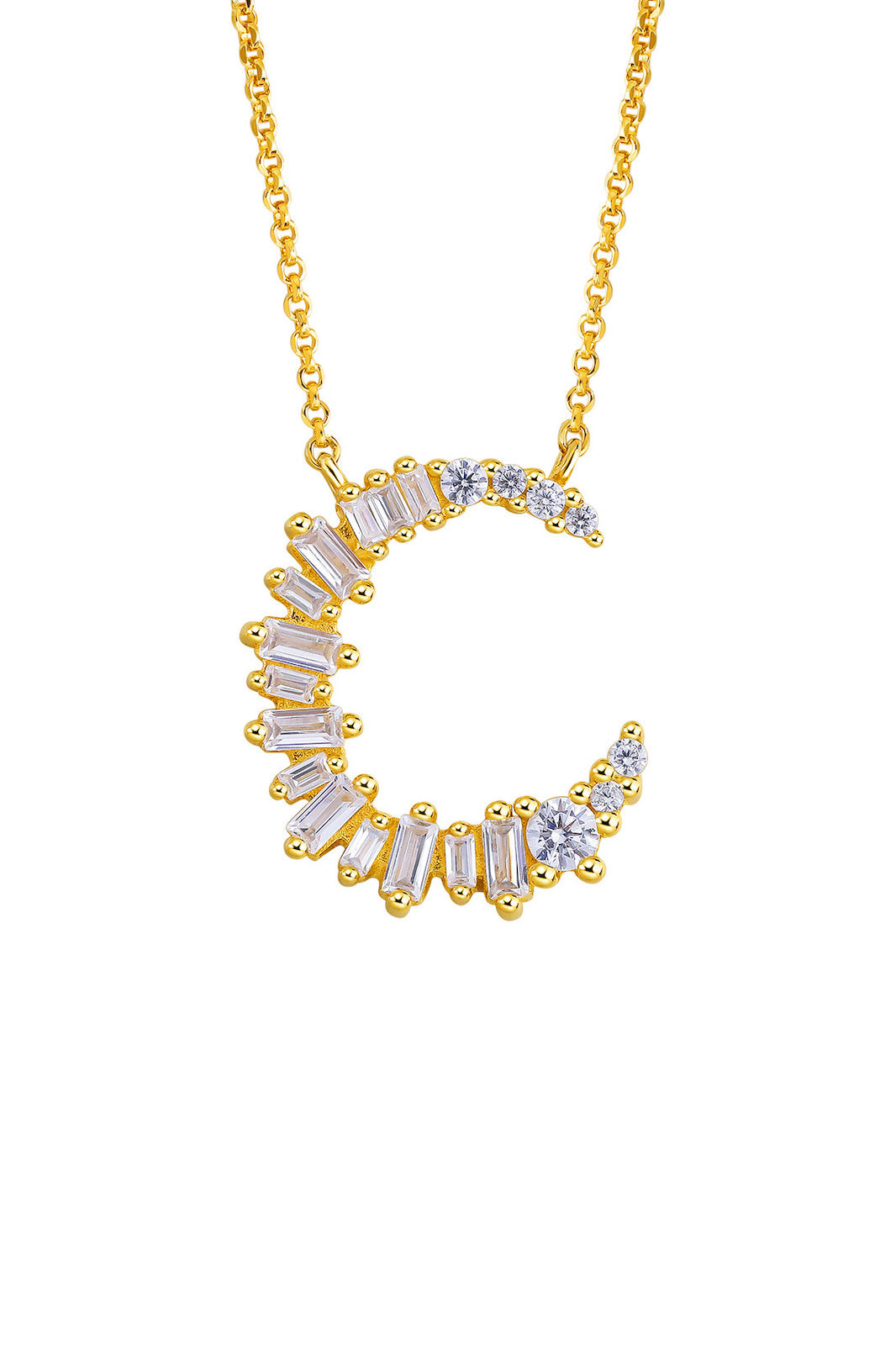 Type Letter C Diamond Pendant Necklace | Mimi So
