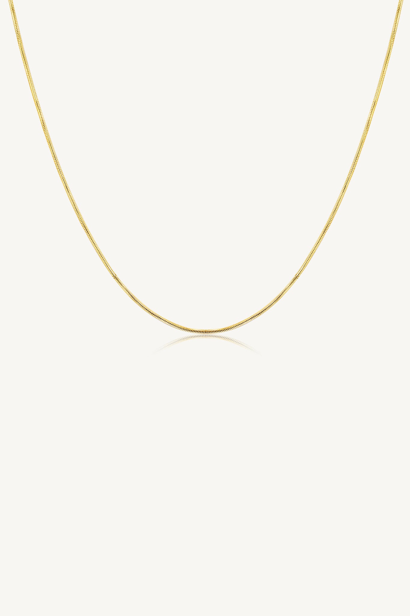  Skinny Snake Chain Necklace Gold Vermeil 